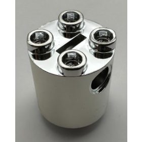   30361 | Chrome Silver Brick, Round 2 x 2 x 2 Robot Body - with Bottom Axle Holder x Shape x Orientation | Custom Chromed by Bubul