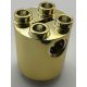 30361 | Chrome Gold Brick, Round 2 x 2 x 2 Robot Body - with Bottom Axle Holder x Shape x Orientation | Custom Chromed by Bubul