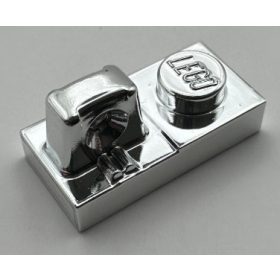   30383 | Hinge Plate 1 x 2 Locking with 1 Finger on Top | Custom Chromed by Bubul 