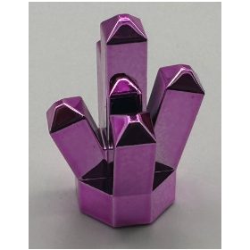  30385 Chrome Pink Rock 1 x 1 Crystal 5 Point Part: 52 or 30385  Custom Chromed by Bubul