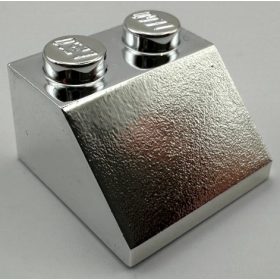   3039 Chrome Silver Slope 45 2 x 2  3039 or 6227 Custom Chromed by BUBUL
