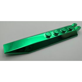   30407 | Chrome Green Hinge Plate 1 x 8 with Angled Side Extensions or 50334 or 14137 - Top | Custom Chromed by Bubul