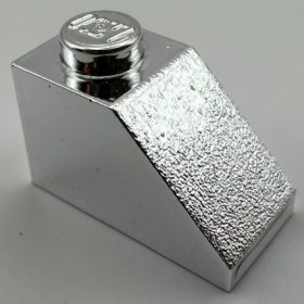   3040 Chrome Silver Slope 45 2 x 1 3040 or 6270 Custom Chromed by BUBUL