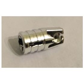   30552 | Chrome Silver Hinge Cylinder 1 x 2 Locking with 1 Finger and Axle Hole on Ends | Custom Chromed by BUBUL