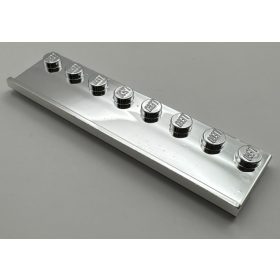   30586 Chrome Silver Plate, Modified 2 x 8 with Door Rail Custom Chromed by BUBUL