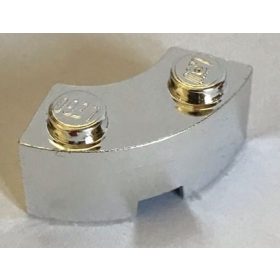   3063, 85080 | Chrome Silver Brick, Round Corner 2 x 2 Macaroni | Custom Chromed by Bubul