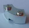 3063, 85080 | Chrome Silver Brick, Round Corner 2 x 2 Macaroni | Custom Chromed by Bubul