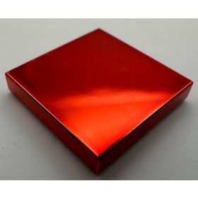   3068 Chrome RED Tile 2 x 2 with Groove Part: 3068b Custom Chromed by Bubul