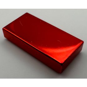   3069, 3069b | Chrome Red Tile 1 x 2 with Groove | Custom Chromed by Bubul