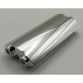   30987 | Chrome Silver Cylinder Quarter 2 x 2 x 5 with 1 x 1 Cutout | Custom Chromed by BUBUL