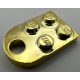3176 Chrome GOLD Plate, Modified 3 x 2 with Hole   Custom Chromed by BUBUL