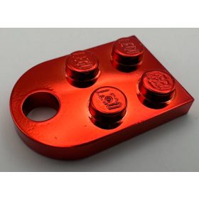   3176 Chrome RED Plate, Modified 3 x 2 with Hole  part 3176 Custom Chromed by BUBUL
