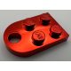 3176 Chrome RED Plate, Modified 3 x 2 with Hole  part 3176 Custom Chromed by BUBUL