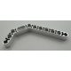 Chrome Silver Technic, Liftarm 1 x 11.5 Double Bent Thick  32009 Custom chromed by Bubul