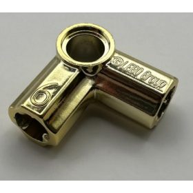   32014 Chrome Gold Technic, Axle and Pin Connector Angled #6 - 90 degrees  Custom Chromed by BUBUL