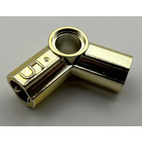   32015 | Chrome Gold Technic, Axle and Pin Connector Angled #5 - 112.5 degrees | Custom Chromed by BUBUL