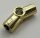 32016 | Chrome GOLD Technic, Axle and Pin Connector Angled #3 - 157.5 degrees | Custom Chromed by BUBUL