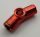 32016 | Chrome RED Technic, Axle and Pin Connector Angled #3 - 157.5 degrees | Custom Chromed by BUBUL