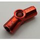 32016 | Chrome RED Technic, Axle and Pin Connector Angled #3 - 157.5 degrees | Custom Chromed by BUBUL