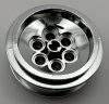 32020 Chrome Silver Wheel 43.2mm D. x 18mm (extended axle stem)   32020 or similar 86652  Custom chromed by Bubul