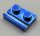 32028 Chrome BLUE Plate, Modified 1 x 2 with Door Rail Custom Chromed by Bubul