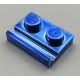 32028 Chrome BLUE Plate, Modified 1 x 2 with Door Rail Custom Chromed by Bubul