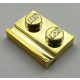 32028 Chrome GOLD Plate, Modified 1 x 2 with Door Rail Custom Chromed by Bubul