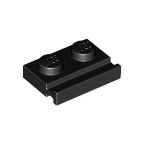 32028 | NEW LEGO Plate Modified 1 x 2 With Door Rail Black