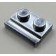32028 Chrome Titan Plate, Modified 1 x 2 with Door Rail Custom Chromed by Bubul