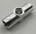 32034 | Chrome Silver Technic, Axle and Pin Connector Angled #2 - 180 degrees | Custom Chromed by BUBUL