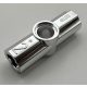 32034 | Chrome Silver Technic, Axle and Pin Connector Angled #2 - 180 degrees | Custom Chromed by BUBUL