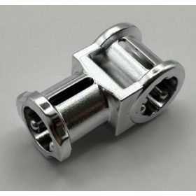   32039 | Chrome Silver Technic, Axle Connector with Axle Hole or 42135 | Custom Chromed by BUBUL