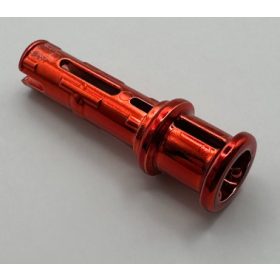   32054 Chrome RED Technic, Pin 3L with Friction Ridges Lengthwise and Stop Bush  32054 Custom Chromed by BUBUL