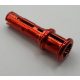 32054 Chrome RED Technic, Pin 3L with Friction Ridges Lengthwise and Stop Bush  32054 Custom Chromed by BUBUL