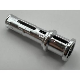   32054 Chrome Silver Technic, Pin 3L with Friction Ridges Lengthwise and Stop Bush  32054 Custom Chromed by BUBUL