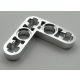 Chrome Silver Technic, Liftarm 3 x 3 L-Shape Thin  32056 Custom Chromed by BUBUL