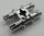 32138 Chrome Silver Technic, Pin Double with Axle Hole  Custom Chromed by BUBUL