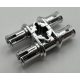 32138 Chrome Silver Technic, Pin Double with Axle Hole  Custom Chromed by BUBUL