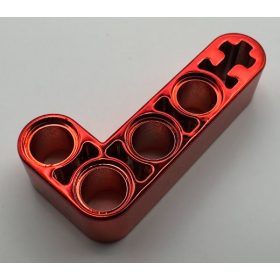   32140 Chrome RED Technic, Liftarm 2 x 4 L-Shape Thick  32140 Custom Chromed by BUBUL