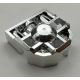 32172 Chrome Silver Technic, Pin Connector Block 3 x 3 x 1 Custom Chromed by BUBUL