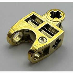   32174 Chrome Gold Technic, Axle Connector 2 x 3 with Ball Socket, Open Sides Custom Chromed by BUBUL