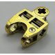 32174 Chrome Gold Technic, Axle Connector 2 x 3 with Ball Socket, Open Sides Custom Chromed by BUBUL