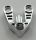 32175 Chrome Silver Technic, Pin Connector 3 x 3 with Axle and 3 Pin Holes Custom Chromed by BUBUL