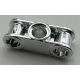 Chrome Silver Technic, Axle and Pin Connector Perpendicular 3L with Center Pin Hole  32184 Custom Chromed by BUBUL