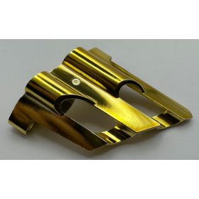   32190 Chrome Gold Technic, Panel Fairing # 1 Large Short, Large Holes, Side A or 22749, 41349 Custom Chromed by BUBUL