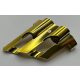 32191 Chrome Gold Technic Panel Fairing # 2 Large Short, Large Holes, Side B or 22750, 41350 Custom Chromed by BUBUL