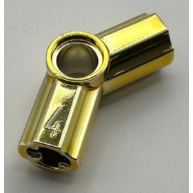   32192 Chrome GOLD Technic, Axle and Pin Connector Angled #4 - 135 degrees  Custom Chromed by BUBUL
