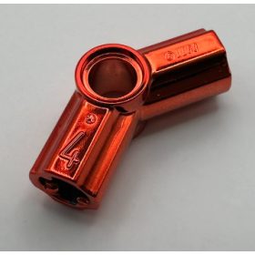   32192 Chrome RED Technic, Axle and Pin Connector Angled #4 - 135 degrees  Custom Chromed by BUBUL
