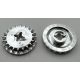 32198 Chrome Silver Technic, Gear 20 Tooth Bevel  Custom Chromed by BUBUL