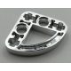 Chrome Silver Technic, Liftarm 3 x 3 L-Shape with Quarter Ellipse Thin  32249 Custom Chromed by BUBUL